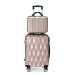 Luggage Set of 2 Pieces, Carry-On Luggage Bag 20inch Portable Small Suitcase Set 14inch Handbag Trolley Case with Universal Wheels Lightweight Travel Gift Code Lock Suitcase