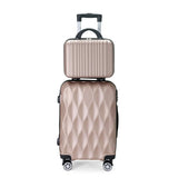 Luggage Set of 2 Pieces, Carry-On Luggage Bag 20inch Portable Small Suitcase Set 14inch Handbag Trolley Case with Universal Wheels Lightweight Travel Gift Code Lock Suitcase