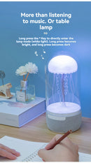 Creative Colorful Jellyfish Lamp Bluetooth Speaker HiFi Stereo 1800mAh Sports Jellyfish Speaker with Lights for Home Office