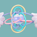 Baby Toys 0 12 Months Rotating Rattle Ball Grasping Activity Baby Development Toy Silicone Teether Sensory Toys for Babies Gifts