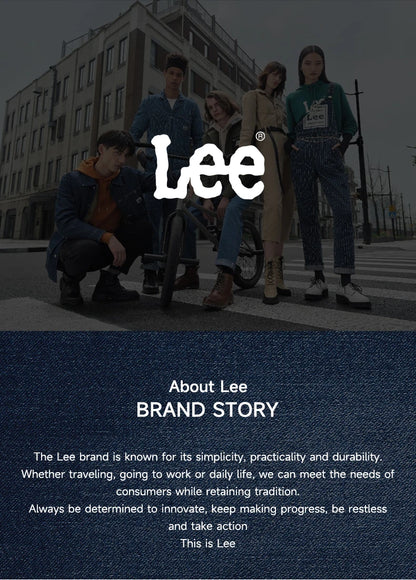 LEE Unisex Utility Canvas Leather Zipper Tote Bag Casual Denim Daily Shopping Handbag Women Man Durable Student School Book Bag