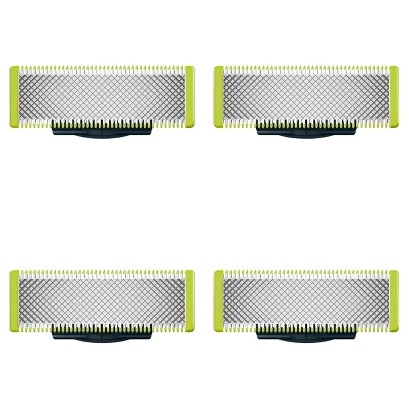 Shaver Replacement Blades ＆ Nose Hair Trimmer Replacement Heads for Philips OneBlade One Blade Pro Hybrid Electric Shaver Blades