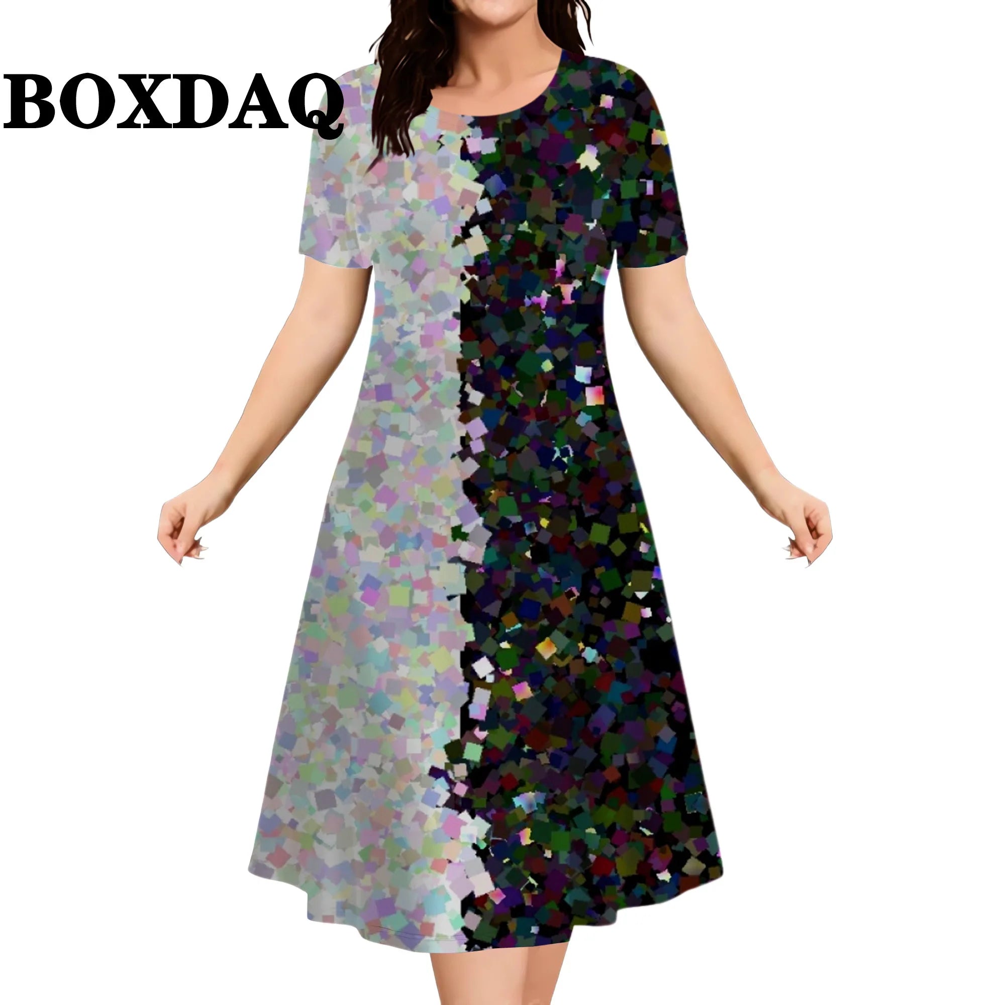 Fashion Elegant Women‘S Dresses Woman Party Dress Gradient Polka Dot O-Neck Plus Size Vacation Casual A-Line Clothes Trend 2026