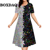 Fashion Elegant Women‘S Dresses Woman Party Dress Gradient Polka Dot O-Neck Plus Size Vacation Casual A-Line Clothes Trend 2026