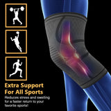 1 Unidade de Joelheira de Compressão Elástica em Nylon para Fitness, Corrida, Ciclismo e Esportes (Basquete/Vôlei)