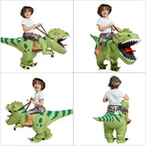 Animal Cartoon Riding T-Rex Inflatable Costume Nursery Kids Dinosaur Role-Playing Game Adult Kids Chasing Game Birthday Gift