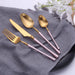 4pcs Matte Pink Gold