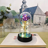 Artificial Rose Flowers for Girlfriend, Eternal Rose, LED Light, Leaf Flower, Wedding Decoration, Christmas Gifts, Valentine's Day 