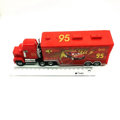Disney Pixar Cars 2 3 Juguetes Rayo McQueen Camión Jackson Storm Tío Mack 1:55 Camión de fundición Modelo de remolque Niño niños Regalo
