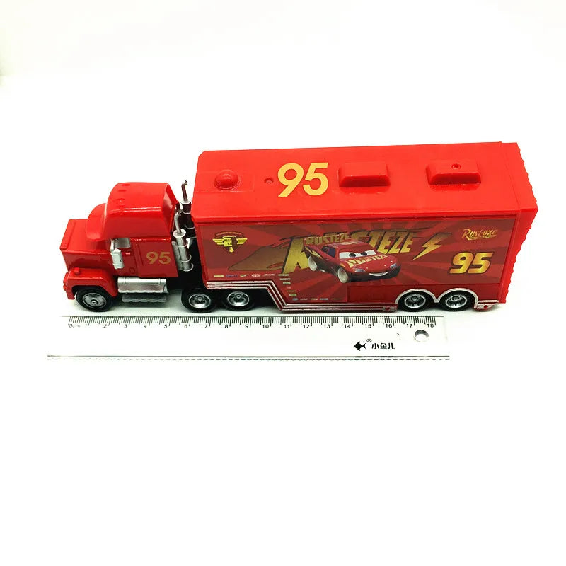 Disney Pixar Cars 2 3 Toys Lightning McQueen Truck Jackson Storm Uncle Mack 1:55 Diecast lorry trailer Model Child kids Gift