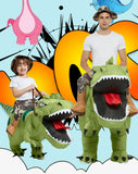 Animal Cartoon Riding T-Rex Inflatable Costume Nursery Kids Dinosaur Role-Playing Game Adult Kids Chasing Game Birthday Gift