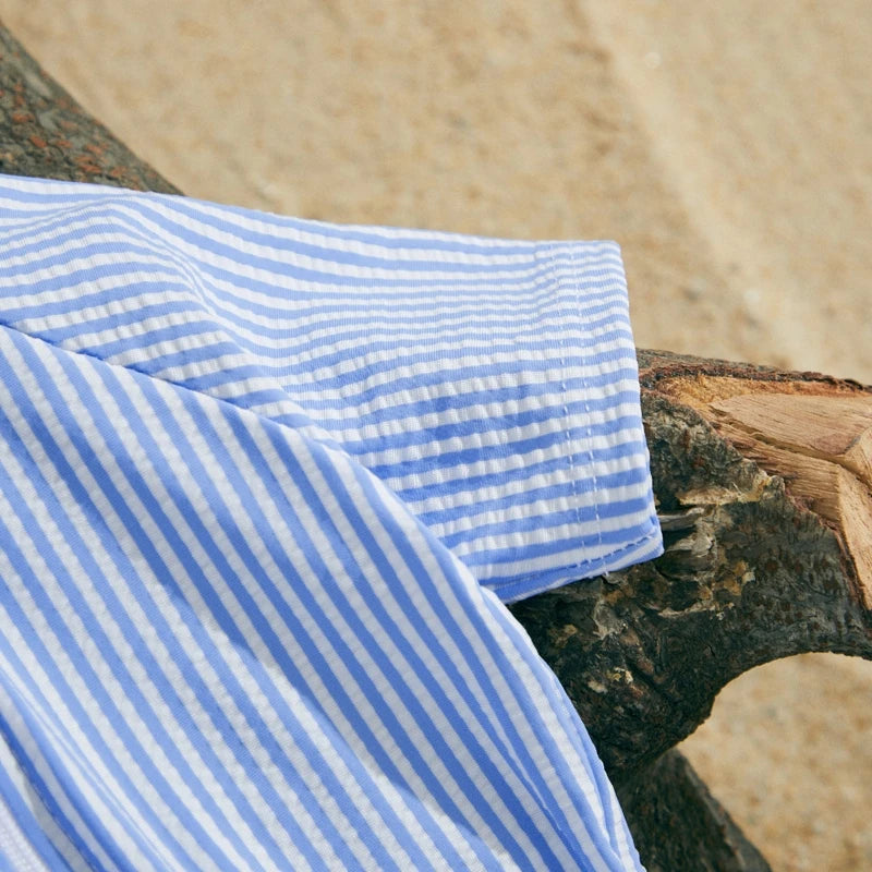 MISOWMNJOY Baby Girl Boy Swimsuit Summer New Stripe Print Kids Beachwear Short Sleeve Half Zipper Rash Guard Swimwear Sunhat Set