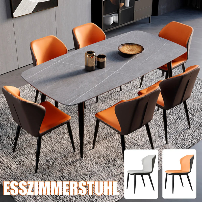 2pc dining chair Kitchen Chairs PU Padded Seat chair Cafe Chair Soft Bedroom Luxury Chairs Relaxing Home Furniture Kitchen Chair