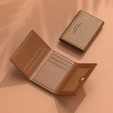 Fashion Leather Men Card Wallets Large Capacity Solid Color Male Purse Multi-card Multifunctional Photo Holder Women
