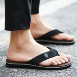 Men's Casual Flip Flops Fashion Beach Shoes Men Summer Non-Slip Flat Slides Men's Slippers Indoor House Shoes Man Male Slipper