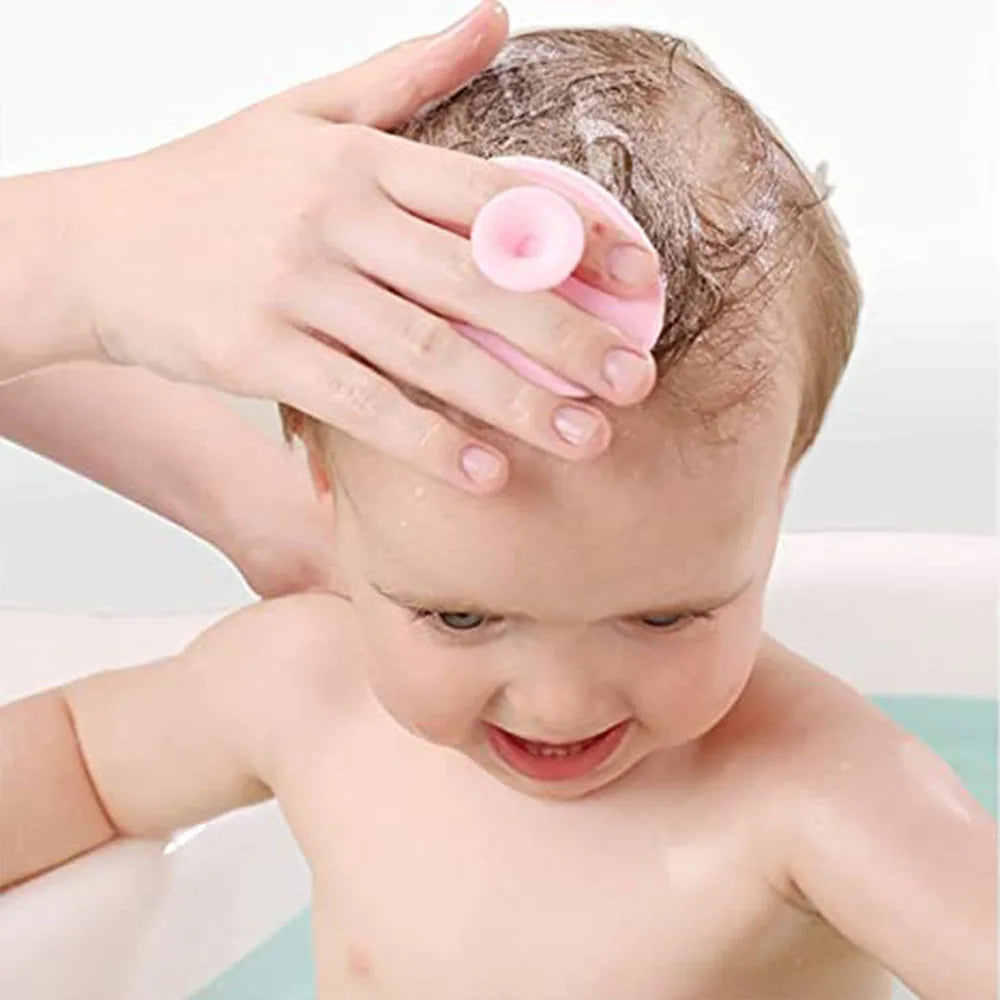 Baby Silicone Bath Brush Cradle Cap Scrubbers Exfoliating and Massaging Brush Scalp Care Scrubber for Hair Care And Body Care