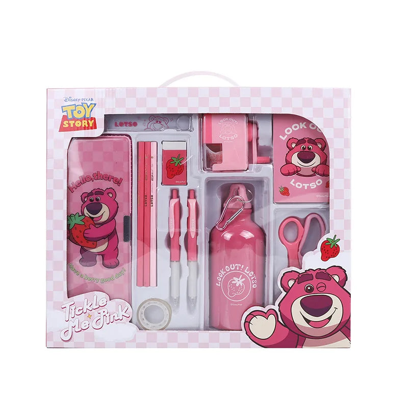 Disney Stationery Set Gift Box Mickey Minne SpiderMan Lotso Frozen Primary student School Supplies Boys girls Children's Gift