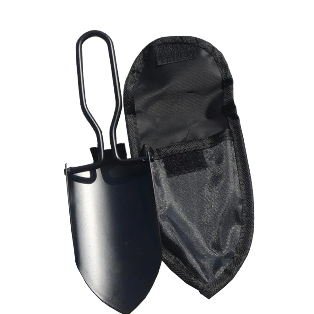 Mini Stainless Steel Garden Tools Collapsible Folding Shovel Camping Spade Gardening Tool Cloth Package