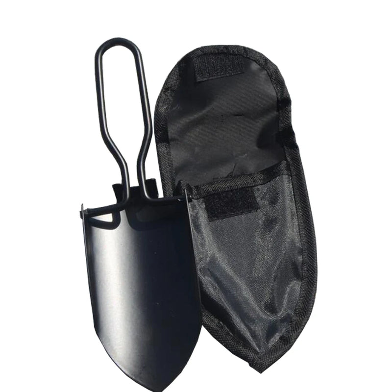 Mini Stainless Steel Garden Tools Collapsible Folding Shovel Camping Spade Gardening Tool Cloth Package