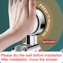 Shower Head Support Mural Douche Suction Cup Holder 360° Adjustable Plating Shower Rail Head Holder Bathroom Wall Mount Bracket