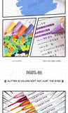 4 Colors/box Kawaii Glitter Highlighter Pen Pastel Fine Pastel Highlighter Marker Scrapbook Painted Stationery School Supplies