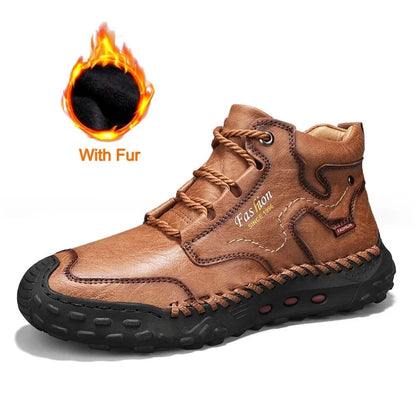 Zapatillas informales de cuero vulcanizado de alta calidad para hombre, zapatos planos de diseño, cómodos, antideslizantes, para caminar, correr y trotar, 2024