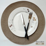 Round Placemats Set, Braided Circle Place Mat, Washable Table Mats for Kitchen Dining Table, Mixed Color Non-Slip Place Mats