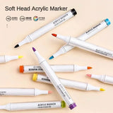 9/144 Colors Acrylic Paint Art Marker Pen DIY Painting Drawing for Card Ceramic Stone Mug Glass Fabric Clothes Art Supplies