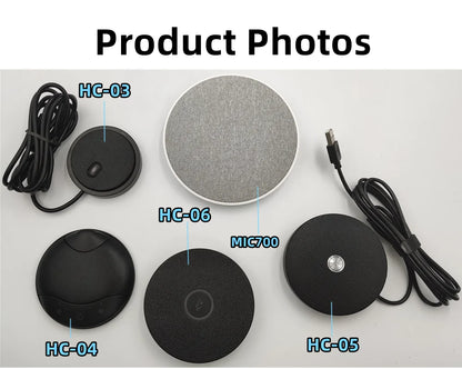 HCSTVCON Microphone Omnidirectional Video Conference Mini Portable 360° Voice Pickup USB Plug for Meeting Business Online Live