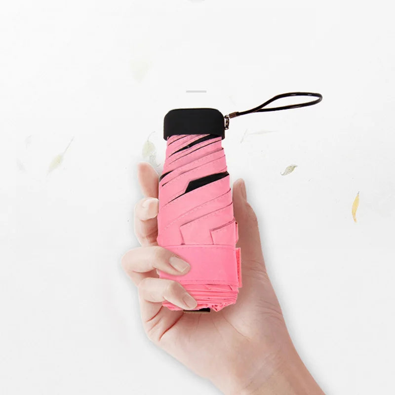 Paraguas plegable de moda para mujeres soleadas y lluviosas, regalo de protección solar a prueba de lluvia, Mini Parasol de bolsillo para hombres, portátil Anti-UV a prueba de lluvia
