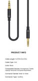 Cable de audio de 3,5 mm, cable auxiliar, adaptador de entrada de audio, cable auxiliar macho a macho, compatible con estéreos de coche, altavoces y auriculares.