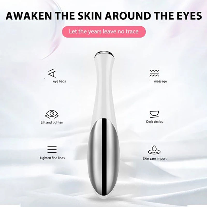 Portable Electric Eye Massage Pen Small Beauty Facial and Eye Care Dry Battery Power Supply Lightweight and Portable