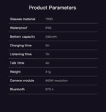 2026 4K 8MP Smart Glasses Men HD Camera 150+Language Translation ChatGPT WIFI Video Recording Bluetooth CallAudio Glasses Women