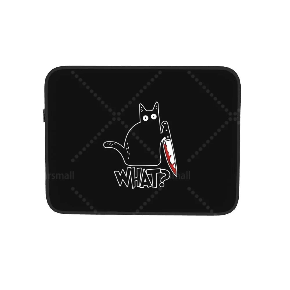 Black Cat Laptop Bag Tablet Notebook Case For Hp Dell Lenovo Computer For Macbook Air Pro Retina 10-17 Sleeve