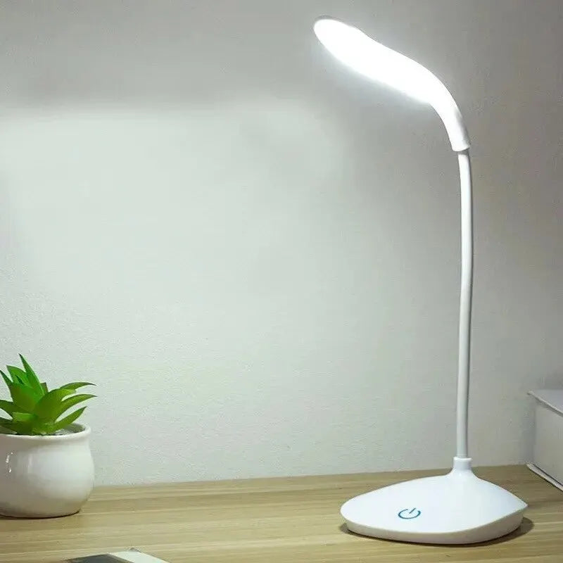 LED Table Lamp USB Chargeable 3 Color Stepless Dimmable Desk Lamp Touch Foldable Eye Protection Reading Night Light Rechargeable
