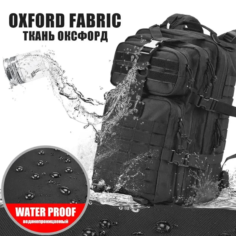 QT&amp;QY 45L Man Tactical Backpacks HkingTraveling Bags Survival Outdoor 3P Assault Pack EDC Molle Pack for Trekking Hunting Bag