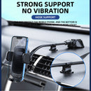 360° Rotating Car Phone Holder Universal Windshield Dashboard Phone Mount Flexible Long Arm Bracket Support GPS Suction Base