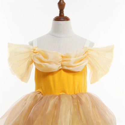 Children's Halloween Role Play Fairy Princess Belle Dress Xmas Carnival Masquerade Performance Birthday Party Fancy Girl Clothes