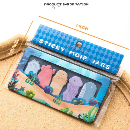 150 Sheets/set Cartoon Animals Sticky Notes Classified Indexing Stickers Bookmarks Notepads Stationery