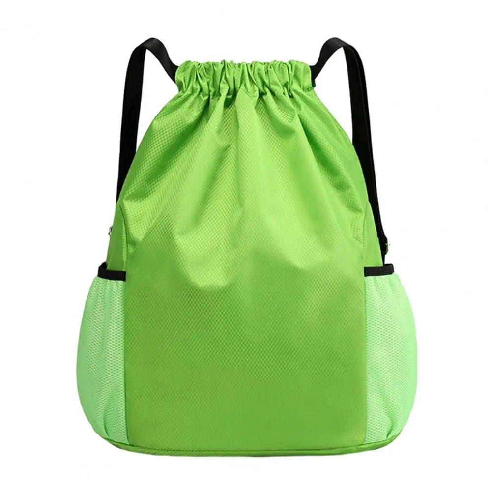 Men Women Sports Backpack, Drawstring Gym Backpack with Side Mesh Pockets, Waterproof Workout Backpack for Basketball Soccer Swi