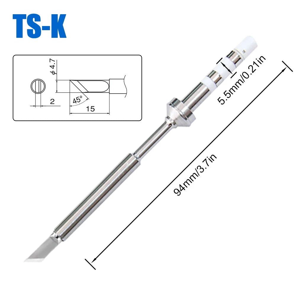 Pine64 TS100 TS101 Soldering Iron Tips Replacement Various Models of Pinecil V2 Electric Soldering Iron Tip TS Series BC2 ILS