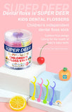 60pcs Kids Dental Floss Picks Cartoon Shape Teeth Cleaning Toothpicks Individual Pack Oral Care Dental Flosser for Children