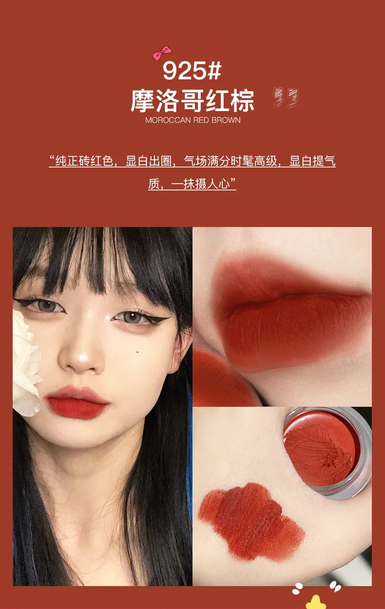 Korean Female Cosmetics Cute Makeup Matte Lipstick Care Lip Plumping Gloss Mud Tint for Lips Lipgloss Base Long Lasting Lip Dye