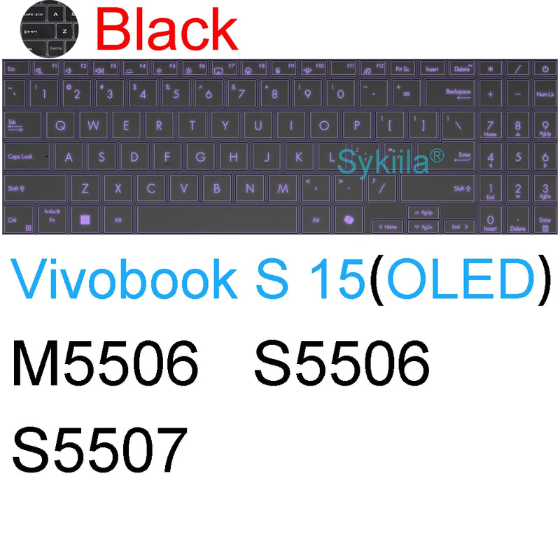 Keyboard Cover for ASUS Vivobook 15 Pro 15X OLED GO S S15 N6506 S5507 S5506 M5506 X1505 M1505 K3504 Silicone Protector Skin Case