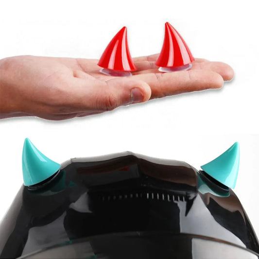 2pcs Motorcycle Helmet Cute Rubber Corner Horn Motocross Full Face Off Road Helmet Decoration Moto Car Accessories