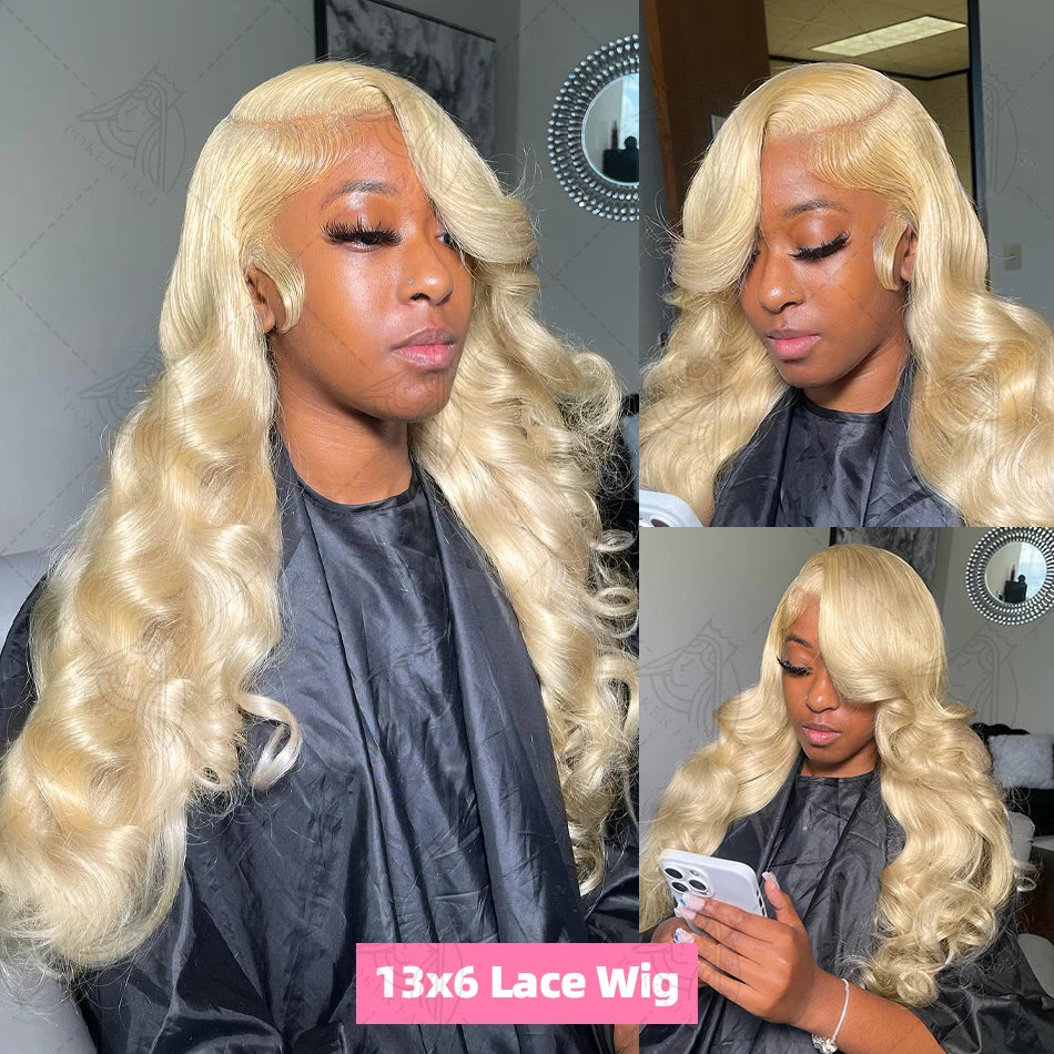 30 40 Inches Body Wave 613 Honey Blonde Lace Wig HD Transparent 13x4 Lace Front Human Hair Wigs Colored 13x6 Lace Frontal Wigs