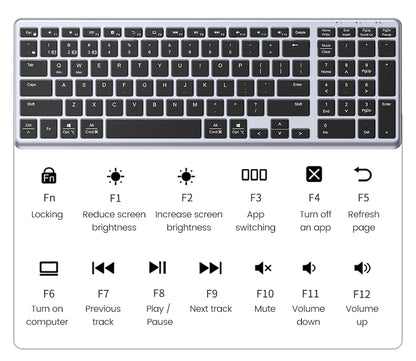 UGREEN Keyboard Wireless Bluetooth 5.0 2.4G Russian/Korean/EN 99 Keycaps For MacBook iPad PC Tablet USB C Rechargeable Keyboard