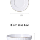 1pc Dish And Plates Bone china Dinner Set China Health Tableware White Ceramic Fruit tray  Soup plate Bowl Dish Gift Porcelain