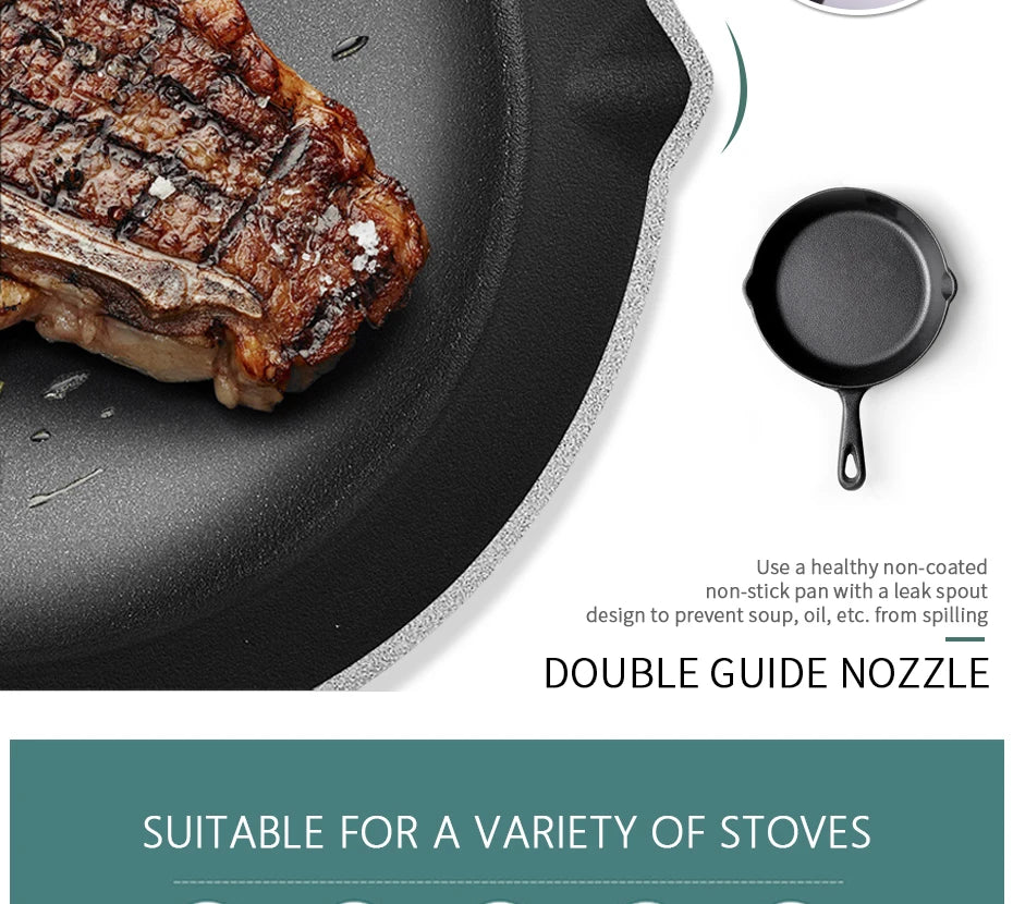 14/16/20cm Cast Iron Frying Pan,Non-stick Skillet Kitchen Fry Pot,Breakfast Pan Omelette  pancake pan,Induction Cooking Cookware