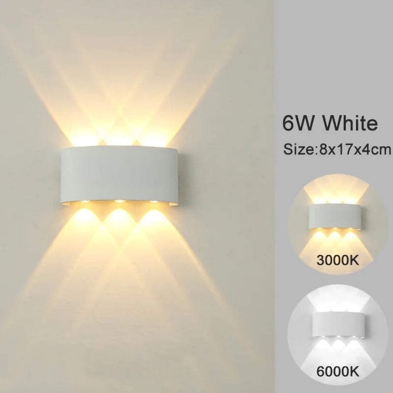 Apliques de pared LED modernos para interiores y exteriores, luces blancas de montaje en pared para sala de estar, pasillo, dormitorio, decoración